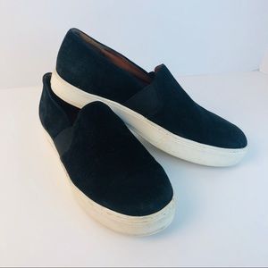 Vince black suede sneakers size 8.5 shoes slip on